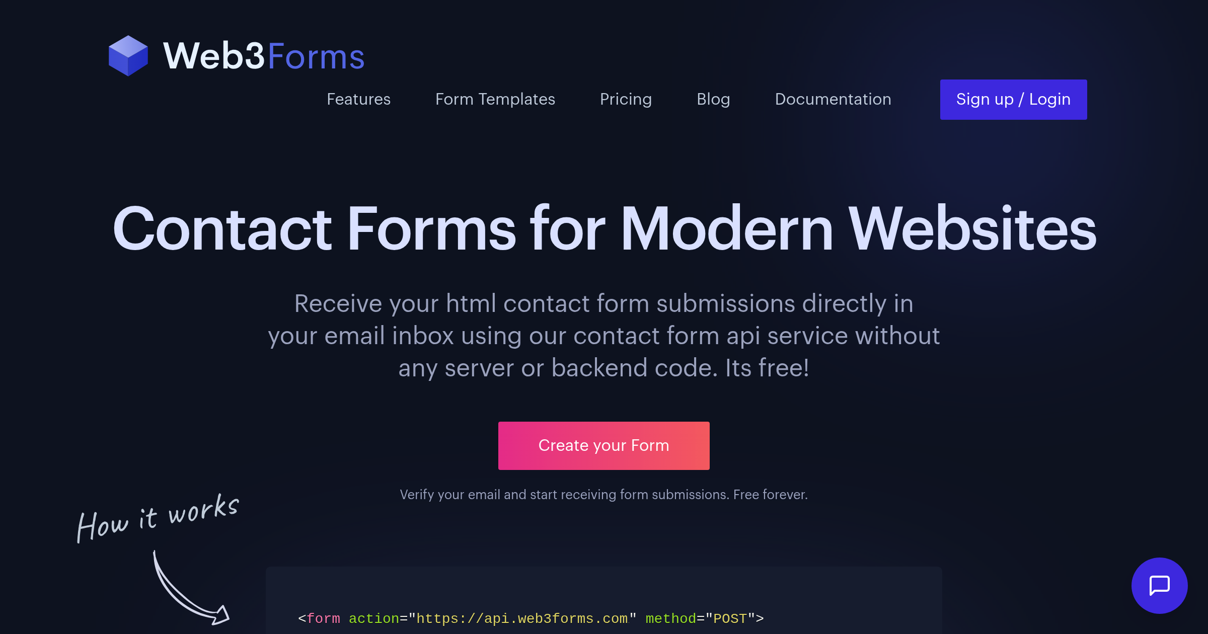 Web3forms OG Image — Open Graph Example | Landing Page Gallery
