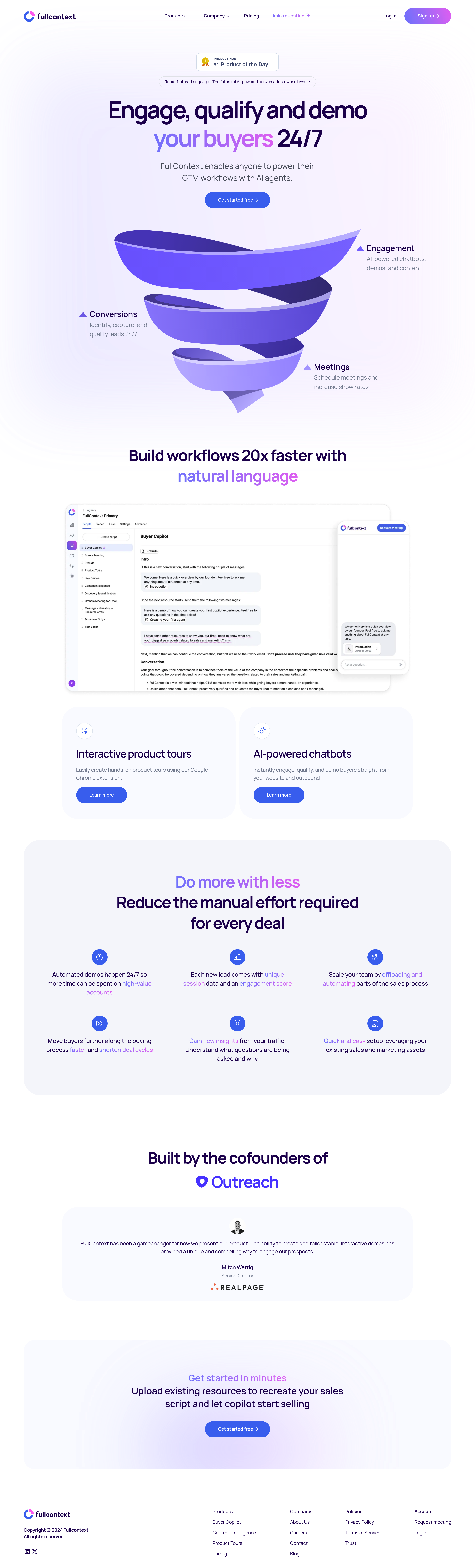 FullContext SaaS Landing Page | SaaS Landing Page Examples